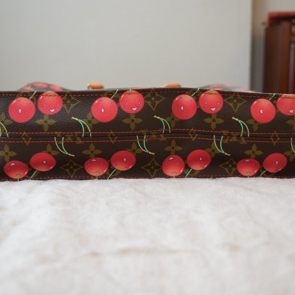 Louis Vuitton SAC Plat Hand Tote Bag Monogram Cherry - Picture 4 of 16